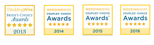 Wedding Wire Awards Trophy Case